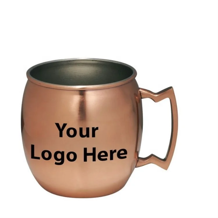 

Moscow Mule 550ml copper drinking mugs stainless steel moscow mule beer cup, Golden