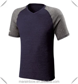 50% Cotton 50% Polyester T Shirts For Men,Custom Contrast Colors Raglan ...