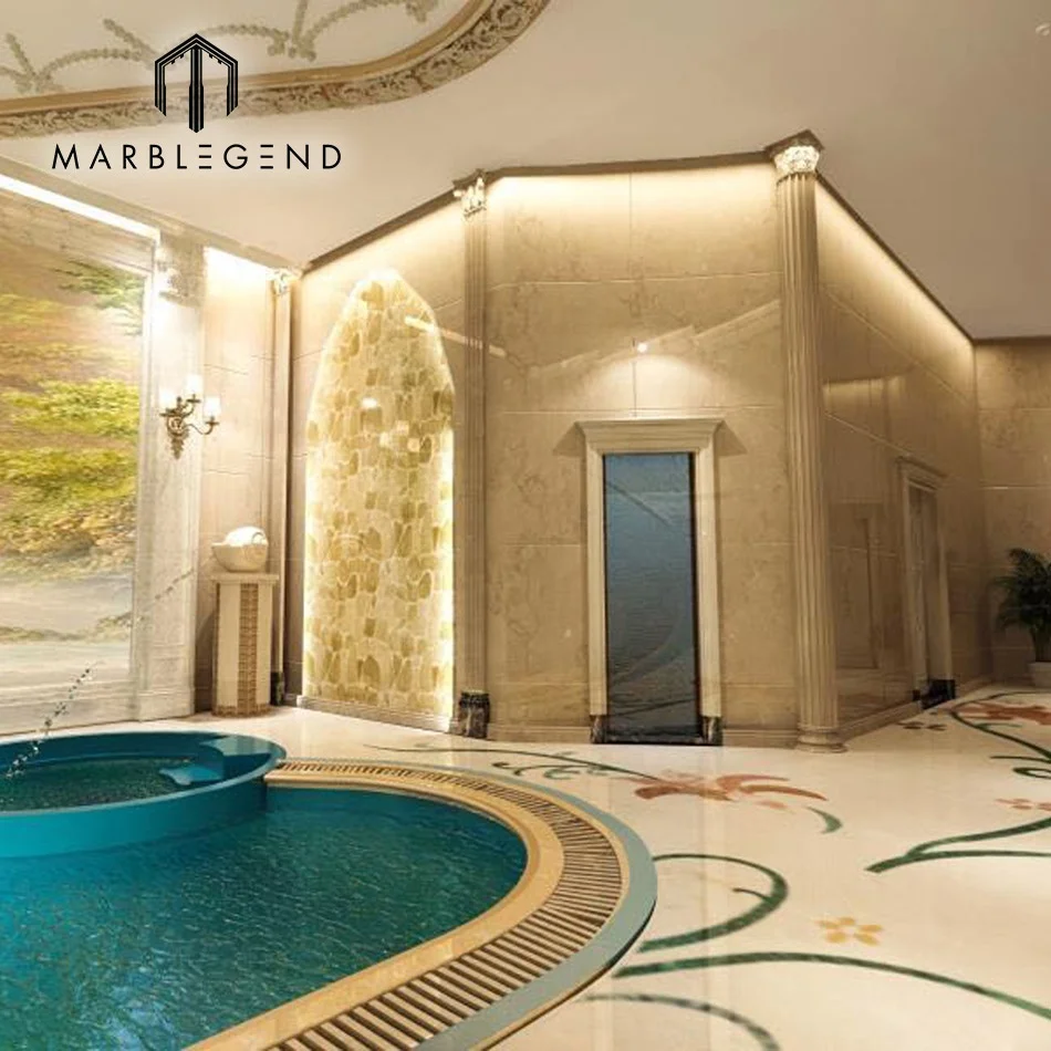
Customized luxury style building interior swimming pool 3D design services 