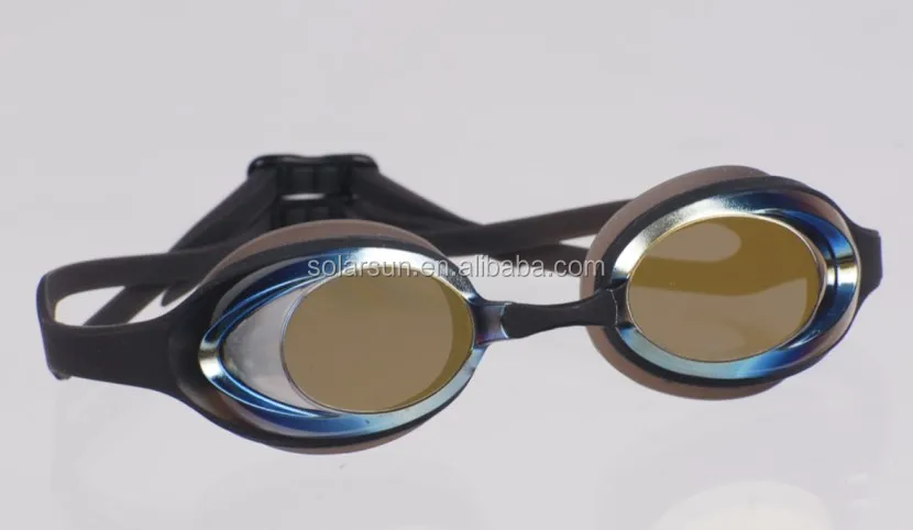 Free sample factory supply UV protect myopia mirrored swimming goggles with earplugs