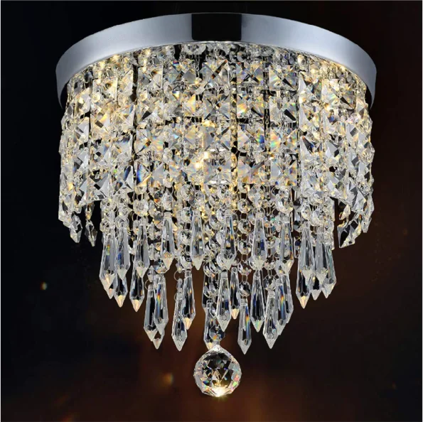 Hile Lighting KU300074 Modern Chandelier Crystal Ball Fixture Pendant Ceiling Lamp Customized hot selling home chrome crystal