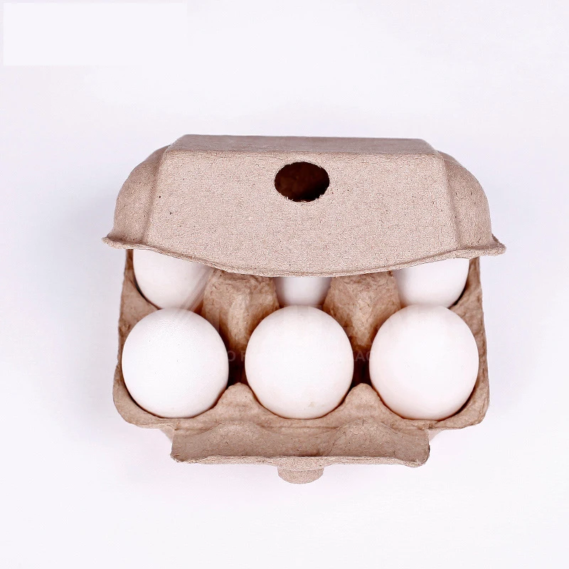 

6 hole paper egg tray box carton recycled egg boxes