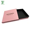 Top quality custom pink gift paper clothes box with lid and base