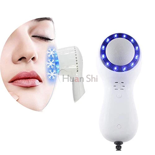 

Beauty Blue Light Photon Cold Ice Hammer Massager Instrument Massage Therapy Instrument Face Skin Care Device, White