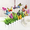 Garden Butterfly Stakes double layer butterfly wings colorful butterfly on sticks for garden planting flower pot lawn yard decor