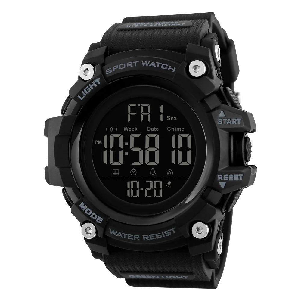

SuperMarch promotion !! free shipping 5ATM waterproof sports military digital wrist watch for men #1384
