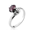 Customized Antique Silver gothic gemstone ring