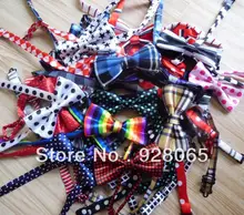 Free shipping 50 pcs Mixed Unique 25 Designs Children School Bowtie Kids Wedding Party Tie Baby Clothes Accessories