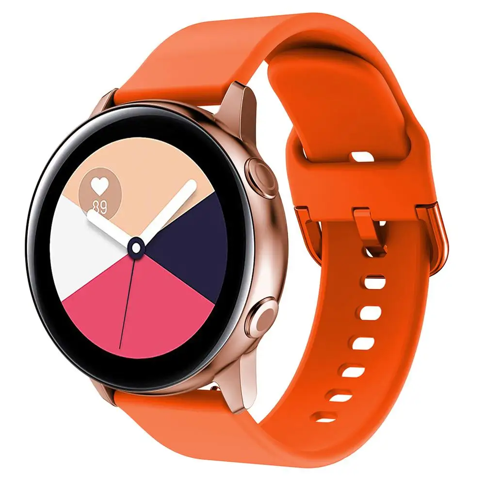 

Tschick For Samsung Galaxy Watch Active (40mm) Smartwatch Bands, 20mm Soft Silicone Sport Band Replacement Wristband Strap, Multi-color optional or customized