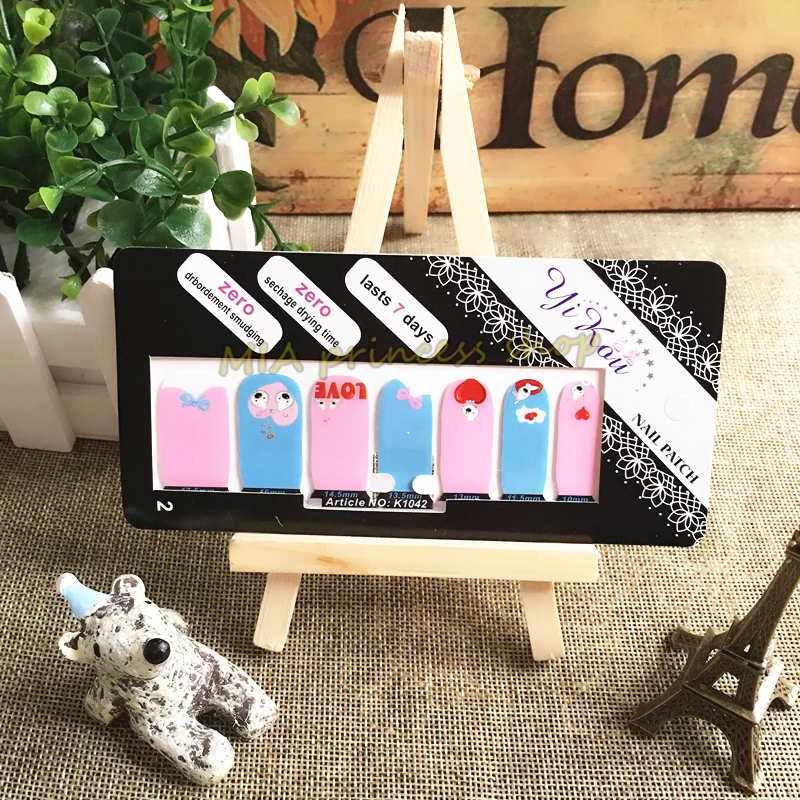 Pink Bule tomato Child Nail Arts Nail Sticker Waterproof Nail Decal Sticker Gel Polish French Manicure