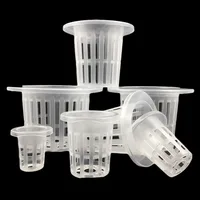 

10pcs White Mesh Pot Net Cup Basket Hydroponic System Plant Grow Organic Green Vegetable Cloning Seed Germinate