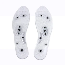 Hot Sale Amazon Washable and Cuttable Foot Therapy Pain Relief Acupressure Massage Gel Magnetic Acupuncture Insoles