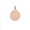 stainless steel 15mm round circle disc charm shiny 24k gold plated layered charm mini jewelry pendent