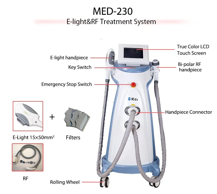 TUV CE 2 handpieces ipl elight laser beauty equipment fast hair removal machine