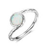 Tonglin sterling 925 silver ring designs for girl unique opal rings