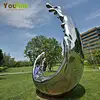 Large Outdoor Stainless Steel Clock Sculpture Stainless Steel Abstract