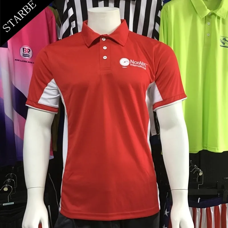 

Customized polyester polo shirt men full printed polo tee shirt, Red white