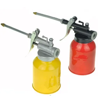 Metal Oil Can Dispenser 250cc Hand Held Oiler Hydraulic Finger Pump ...