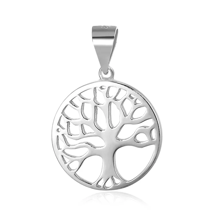 

POLIVA Amazing Rare Design Life of Tree 925 Sterling Silver Necklace Pendant Jewelry for Women, White