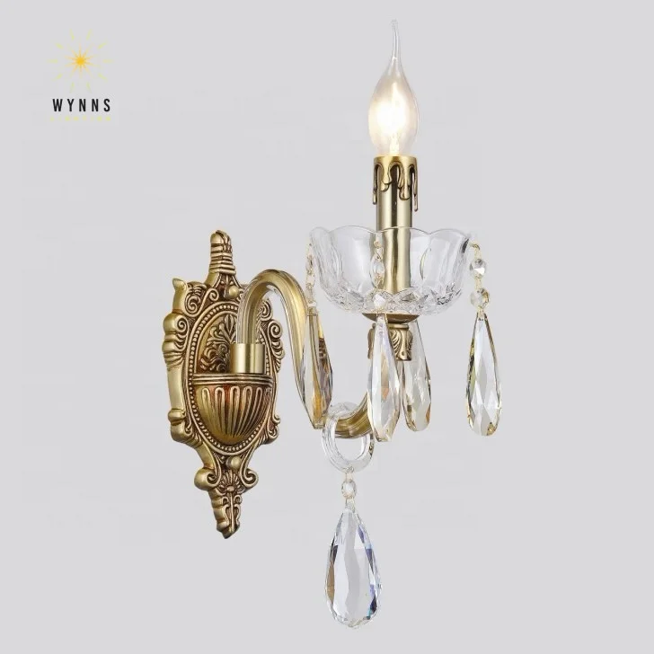 Luxurious brass sconce lamp with LED edison candle light