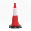 75cm pe body rubber base ring traffic cones with logo