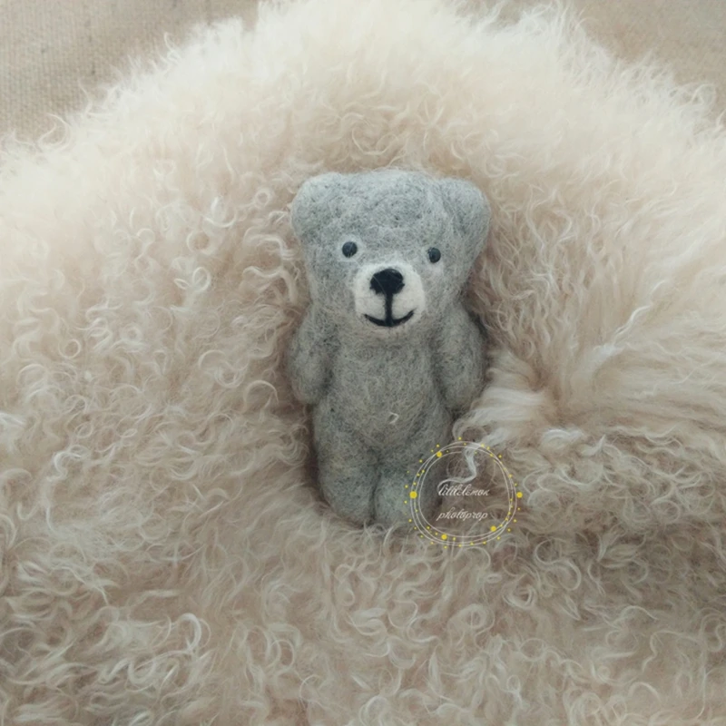 
Woolen felt teddy bear doll,baby photo posing toy,newborn photography props 