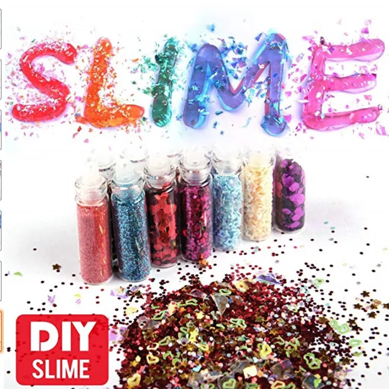 60 Packs Slime Beads Charms Include Foam Balls,Fishbowl Beads,Glitter