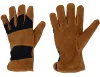 PRI brown split cowhide driver leather safety gloves working,leather workers gloves