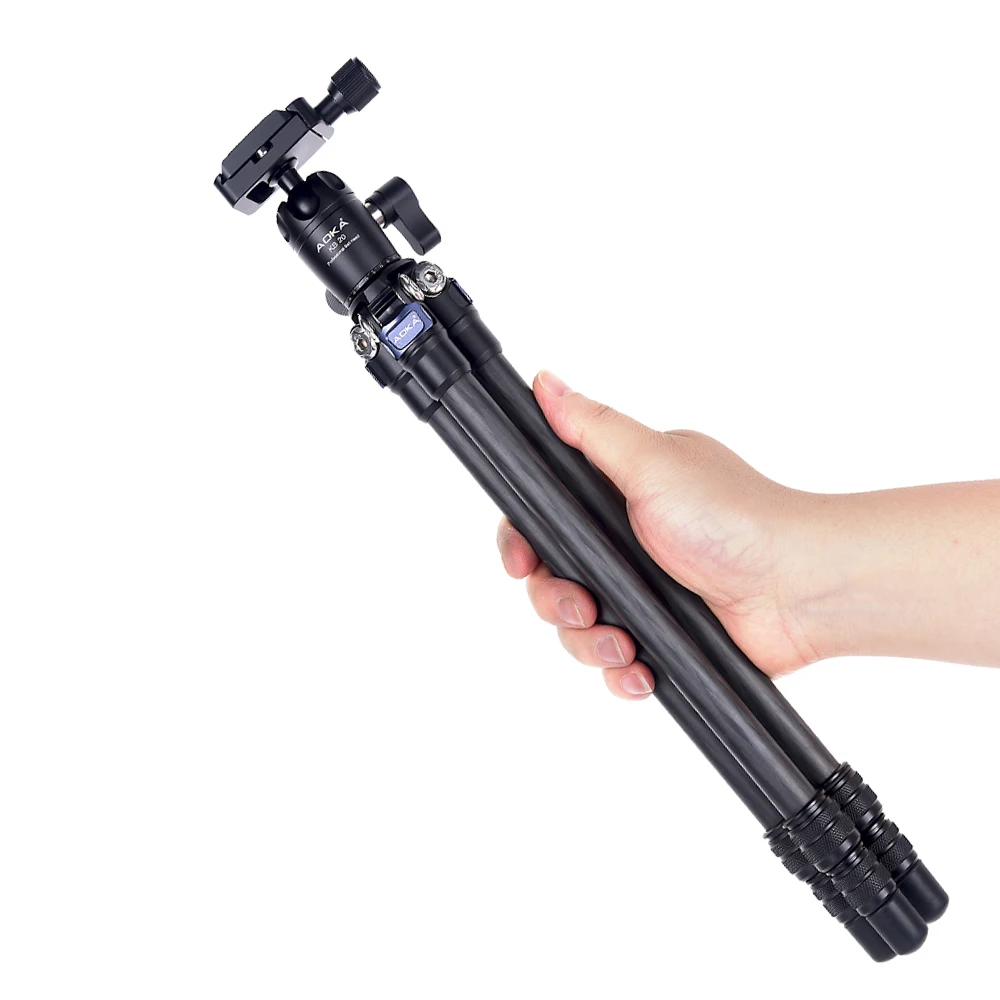 

Professional carbon fiber mini outdoor travel lightweight tripod, Black