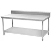 High quality wholesales 2-tier rectangular folding stainless steel kitchen work table