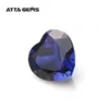 7x7mm Synthetic Corundum Heart Cut Blue Sapphire Gemstone