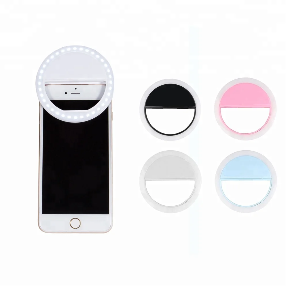 

Selfie Portable Flash Led Camera Phone Ring Light Enhancing Photography with battery