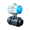 shut off motorized 4 6 inch water valve pneumatic actuatorspvc double union electric upvc pvc ball valve
