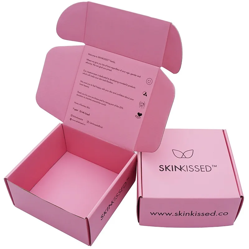 Wholesale Custom Pink Cosmetic Packaging Paper Mailing Box Buy Custom