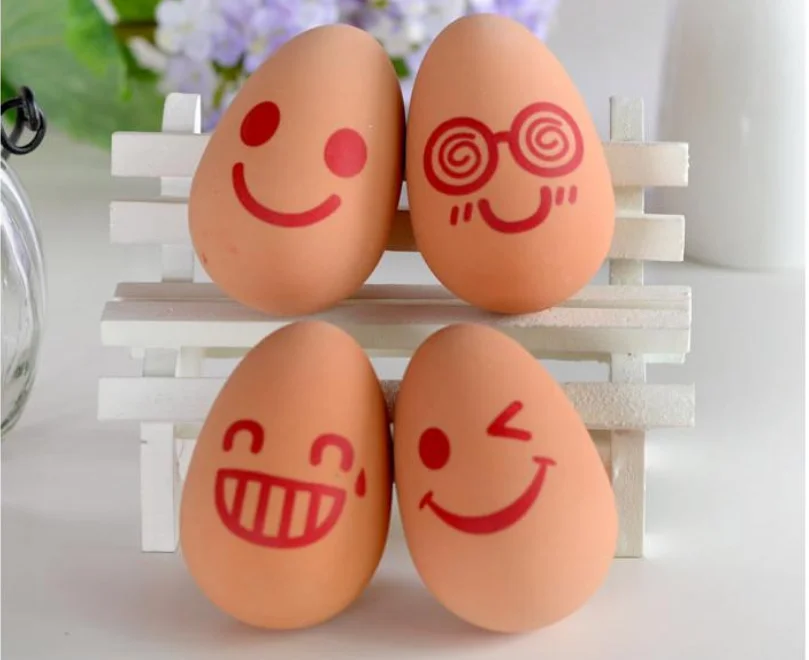 鸡蛋涂鸦可爱表情画图片