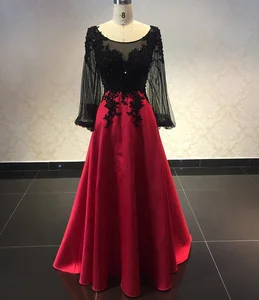 combination of red and black dress