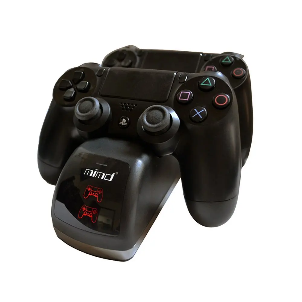 Anksono PS4 DualShock Controller Dual USB Charging Charger Docking Station with LED Indicator for PS4/PS4 Slim/PS4 Pro Controller