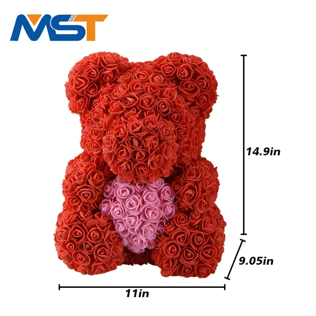 热卖快速交付手工人造3d 花玫瑰花熊花礼物 Buy 3d 花玫瑰熊 Pe 玫瑰熊花 玫瑰熊泡沫花product On Alibaba Com