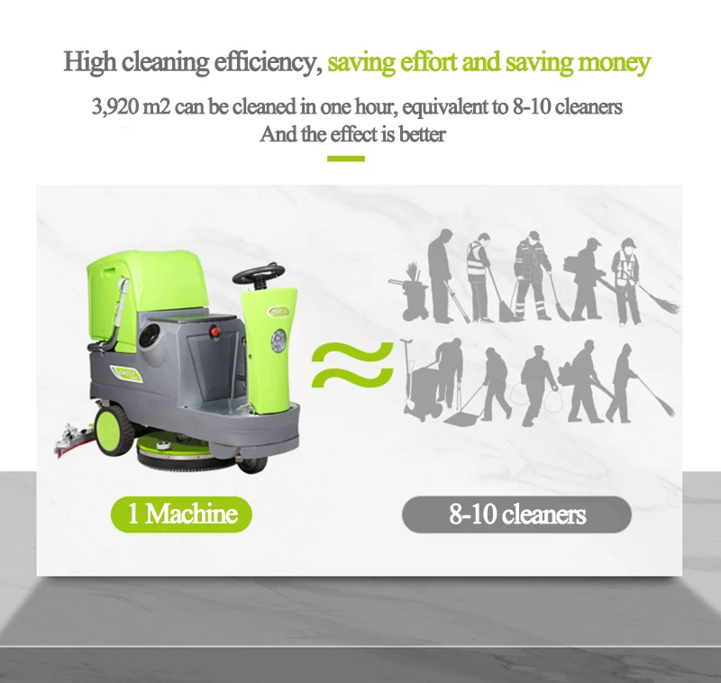 Floor Cleaning Washing Scrubber Machine With Battery Cleader Floor
