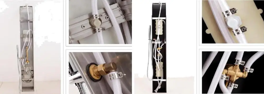 Zurück Massage Jets Moderne Badezimmer Wand Halterung Hand Bambus