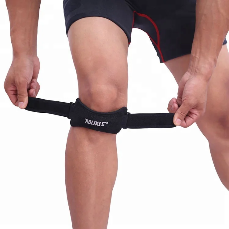 

Durable Runner Jumper's Knee Strap Brace Patella Support, Black;blue;rose red;red;grey+black