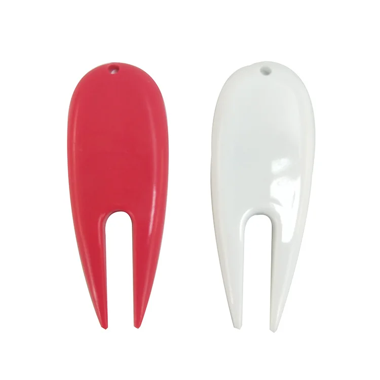 

Plastic Golf Divot Tool Golf Ball Marker Pitch Golfer Repair Kit (Red,White), Customized