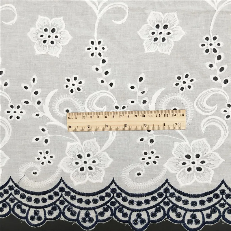 Embroidery Cotton Fabric Embroidery Fabric With Holes Dress Lace Design