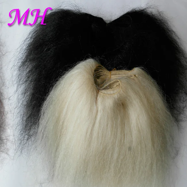 Can Be Dyed Brown Yak Hair Bulk Natural White Black Color For Clown