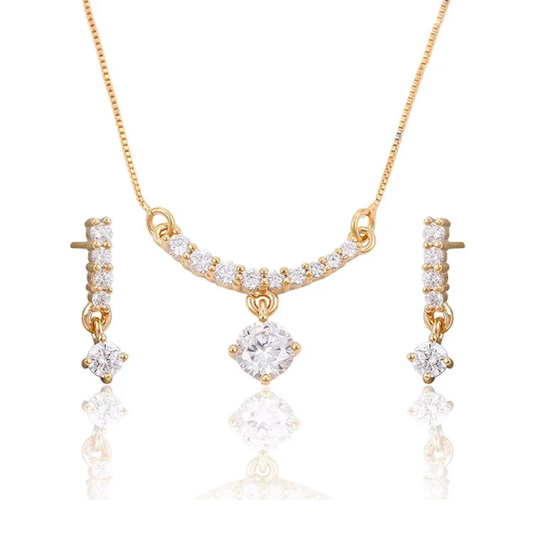 

63662- Xuping Copper alloy artificial jewellery set packaging, White