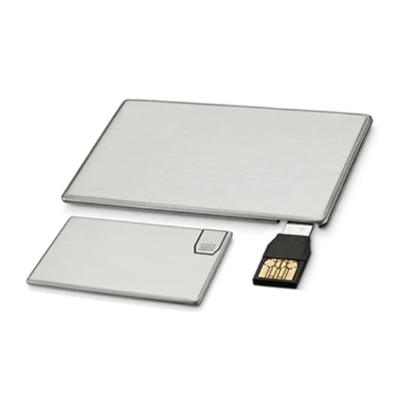 

Top Selling Shinny Matt Metal 2GB Credit Card USB Flash Drive flash card