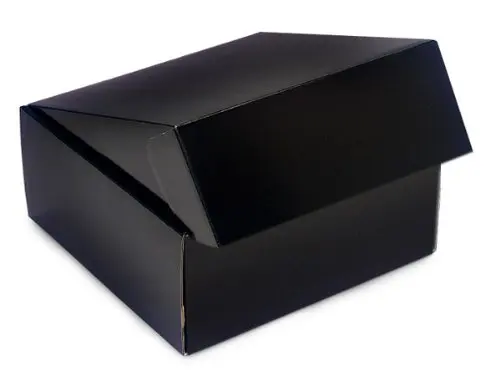 Decorative Shipping Boxes - Black Gourmet Shipping Boxes 8x8x3" Auto Lock Boxes - (6 Per Pack) - WRAPS - 51BK