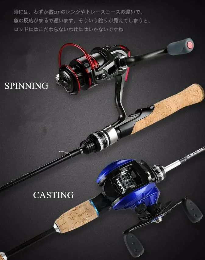 Spinning Casting Fishing Rods Carbon Composite Stainless Steel Line