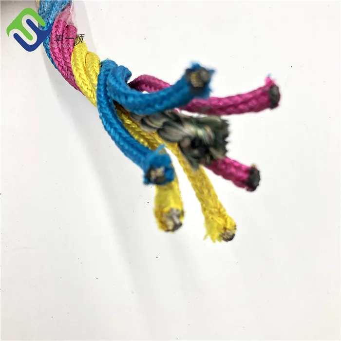 

16mm steel core combination playground rope For Climbing Equipment, Red, green, black, green, blue, orange