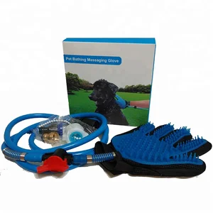 Image of Wholesale Hot Sale Dog cat horse Bathing cleaner bath buddy silicone brush Shower Tool kit pet Grooming Massage Glove for dogs
